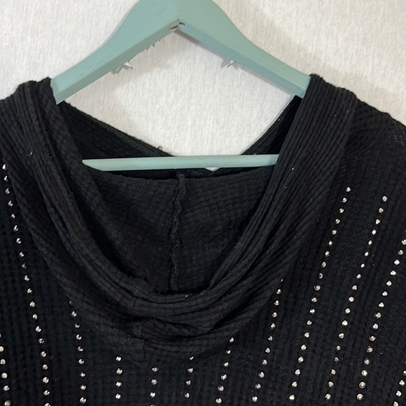 Vocal black sparkle studded hoodie top size 3XL - Picture 6 of 8